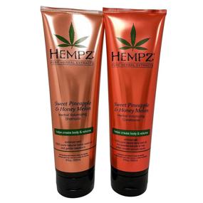 img 3 attached to 🍯 Hempz Sweet Pineapple & Honey Melon Shampoo & Conditioner Bundle - Pure Herbal Extracts 9oz