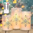crystal christmas flameless candles snowflake logo