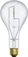 ge crystal clear incandescent light bulb - ps25 bulb, 300-watt, 6120 lumen, medium base, soft white, 1-pack - general purpose clear white lightbulb logo