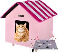 🏡 rest-eazzzy: weatherproof outdoor cat house with portable handle, eco-friendly materials, and high platform - perfect for outdoor cats, dogs, and small animals logo