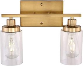 img 4 attached to 🚿 Stylish Brushed Brass Vanity Lights: Perfect Industrial Bathroom Fixtures for Hallway, Bedroom, Kitchen, and Living Room