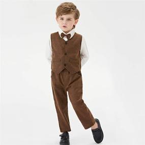 img 1 attached to Toddler Formal Classic Dresswear Outfit