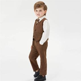 img 3 attached to Toddler Formal Classic Dresswear Outfit