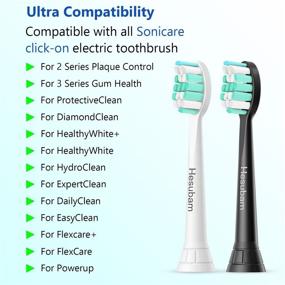 img 2 attached to 🦷 Hesubam Replacement Toothbrush Heads for Sonicare ProtectiveClean 4100 5100 HX9023/65 HX9033/65 C2 G3, 8 Pack: High Quality Oral Care Accessories