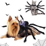 🎄 festive christmas dog spider costume with 8 legs and skull - liiyzy pet cat dog spider clothes harness for holiday dress-up логотип