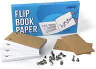 📚 flip book animation paper with perforated holes - 240 sheets (480 pages) : works with flip book kit light pads : ideal for drawing, sketching supplies/comic book kit - animation drawing paper kit logo