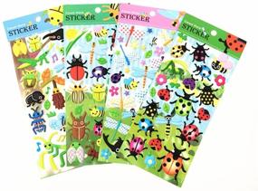 img 4 attached to 🐛 ALIMITOPIA Foam Craft Stickers: Insect World Decorative Paster Decals for Kids' Scrapbooking or Card Making (4 Sheets, Approx. 100pcs) - Style 1#