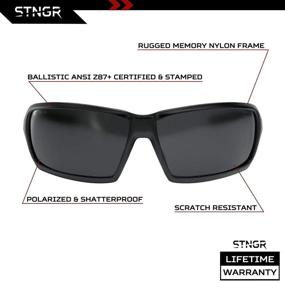 img 3 attached to 🕶️ Ultimate Protection: STNGR Ridge Unbreakable Sport Sunglasses - Unleash Your Inner Beast