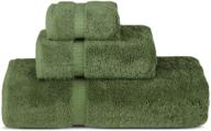 🧖 chakir turkish linens luxury hotel & spa quality, high-quality cotton turkish towels (3 piece towel set - moss) logo