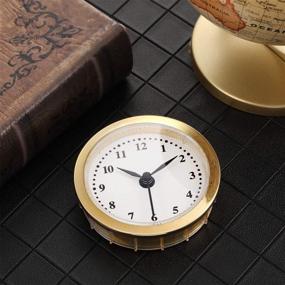 img 2 attached to ⏰ Stylish 2.4 Inch (61 mm) Quartz Clock Battery Fit-up Insert - Arabic Numeral, Gold Rim