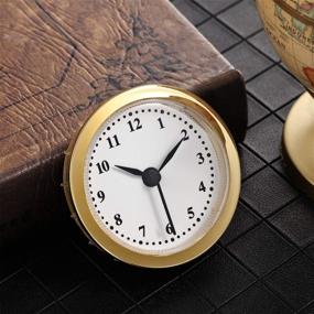 img 1 attached to ⏰ Stylish 2.4 Inch (61 mm) Quartz Clock Battery Fit-up Insert - Arabic Numeral, Gold Rim