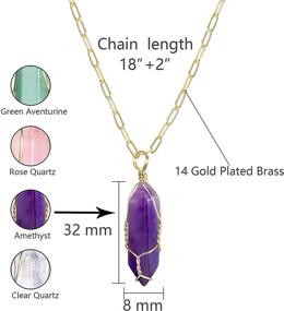 img 1 attached to 💎 Stunning 3-Piece Rose Quartz Healing Crystal Necklace Set: Hexagonal Teardrop Heart Stone Necklaces for Authentic Crystal Jewelry Enthusiasts!