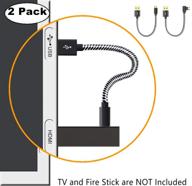 🔌 fire stick usb power cable - plug your fire stick into tv's usb port, micro usb cable for fire stick, chromecast, roku stick - pack of 2 logo