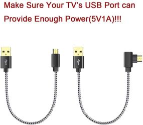 img 3 attached to 🔌 Кабель USB Fire Stick Power - Подключите свой Fire Stick к USB-порту телевизора, микро-USB-кабель для Fire Stick, Chromecast, Roku Stick - набор из 2 штук