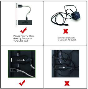 img 1 attached to 🔌 Кабель USB Fire Stick Power - Подключите свой Fire Stick к USB-порту телевизора, микро-USB-кабель для Fire Stick, Chromecast, Roku Stick - набор из 2 штук