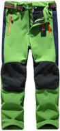 🧒 kids boy's youth windproof waterproof hiking ski snow pants: stay warm and dry with soft shell, expandable waist, and insulated trousers logo