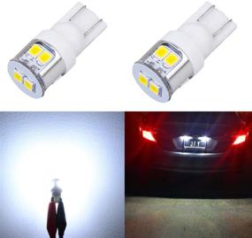 img 4 attached to 💡 Alla Lighting 194 168 LED Bulbs - T10 Wedge Super Bright 2835 8-SMD LED 194 168 Bulbs 12V LED 194 Bulb 2825 W5W 175 168 License Plate, Interior Map Dome Trunk Lights - 6000K Xenon White (Set of 2)