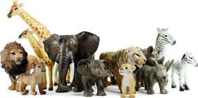 img 4 attached to 🦁 Exciting Boley 12-Piece Safari Animal Set for Adventurous Playtime