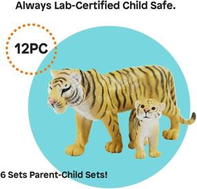 img 1 attached to 🦁 Exciting Boley 12-Piece Safari Animal Set for Adventurous Playtime