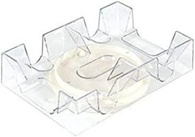 img 1 attached to 🔄 Convenient 2 Pack: 2 Deck Revolving Canasta Playing Card Tray with Rotating Mechanism