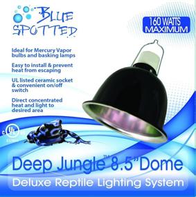 img 1 attached to Terrarium and Reptile Blue Spotted Deep Jungle Dome Lamp Fixture: Ideal for Amphibians, Small Animals, Birds, and Farm Animals!