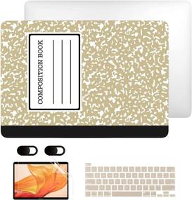 img 4 attached to 📚 MEEgoodo MacBook Pro 13 inch Case 2020 with Touch ID, Hard Plastic Shell & Keyboard Cover | Compatible with MacBook Pro 13 inch Retina | Composition Book Stone Design