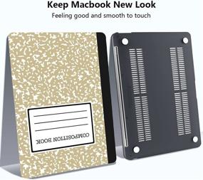 img 2 attached to 📚 MEEgoodo MacBook Pro 13 inch Case 2020 with Touch ID, Hard Plastic Shell & Keyboard Cover | Compatible with MacBook Pro 13 inch Retina | Composition Book Stone Design