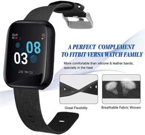 img 1 attached to Compatible Lamshaw Breathable Replacement Smartwatch