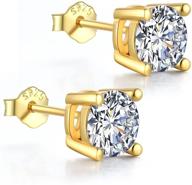 💎 sterling zirconia earrings - hypoallergenic simulated jewelry for girls, enhanced seo logo