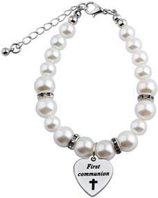 img 4 attached to 👧 Zuo Bao Communion Bracelet: Elegant Christening Jewelry for Girls