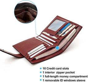 img 1 attached to 👜 Stylish LAORENTOU Leather Wallets: Bifold Zipper Women's Handbags & Wallets at Affordable Prices