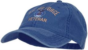 img 3 attached to 🧢 US Air Force Veteran Military Embroidered Washed Cap - Available at e4Hats.com