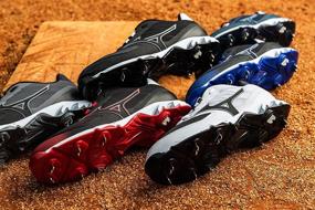 img 1 attached to Mizuno 9 Spike Dominant Baseball Charcoal Men's Shoes for Athletic
