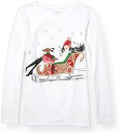 childrens place sleeve sleigh graphic logo