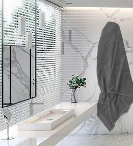 img 1 attached to 👌 Premium Dark Grey Towel Set: 100% Cotton, Highly Absorbent, Super Soft | Bathroom Towels, 6 Piece Set (2 Bath, 2 Hand, 2 Washcloths) - 500 GSM