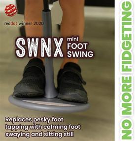 img 3 attached to 🪡 Swurfer SWNX Foot Swing - Adjustable Height Fidget Swing for Kids, Under Desk Foot Rest Enhances Focus, Reduces Anxiety and Boredom, Suitable for Ages 3 and Up (Mini SWNX)