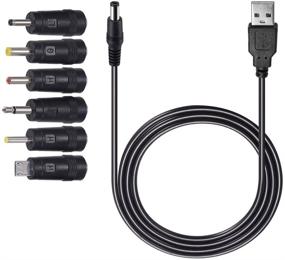 img 3 attached to 🔌 SoulBay DC01U USB кабель для зарядки с 6 сменными DC разъемами - 5.52.1 Jack, 2.50.7mm, 3.01.1mm, 3.51.35mm, 4.01.7mm разъемы и Микро USB разъем - кабель длиной 3.3 фута.