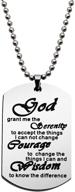 🔑 recovery bible verse serenity prayer keychain necklace - gift keyring for serenity & serene strength logo