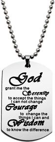 img 4 attached to 🔑 Recovery Bible Verse Serenity Prayer Keychain Necklace - Gift Keyring for Serenity & Serene Strength