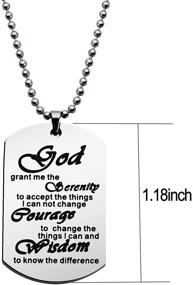 img 3 attached to 🔑 Recovery Bible Verse Serenity Prayer Keychain Necklace - Gift Keyring for Serenity & Serene Strength