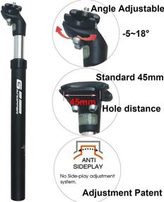 img 2 attached to 🪜 Adjustable Suspension Seat Post: GANOPPER 27.2 28.6 30.0 30.4 30.9 31.6 33.9 34.9 Alloy Seatpost with 14mm Offset