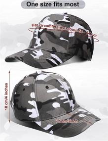 img 1 attached to 🧢 Geyoga Men's 4-Piece Camouflage Baseball Cap Army Camo Hat Outdoor Sports Tactical Cap Hunting Fishing Hat for Men Women