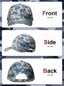 img 3 attached to 🧢 Geyoga Men's 4-Piece Camouflage Baseball Cap Army Camo Hat Outdoor Sports Tactical Cap Hunting Fishing Hat for Men Women