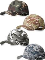 🧢 geyoga men's 4-piece camouflage baseball cap army camo hat outdoor sports tactical cap hunting fishing hat for men women logo