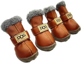 img 4 attached to Winter Dog Shoes: Waterproof & Cute Puppy Boots for Outdoor Walking