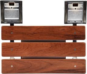 img 2 attached to 🚿 Functional and Stylish Kenley Foldable Teak Shower Seat - Space-saving Wall Mount Bathroom Bench Made of Wood and Stainless Steel