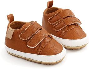 img 1 attached to 👟 BESIKIM Baby Walker Shoes: Anti-Slip Soft Sole Sneakers for Infant Boys and Girls - Perfect Outdoor Crib Shoes for Newborns and Toddlers