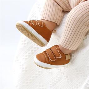 img 2 attached to 👟 BESIKIM Baby Walker Shoes: Anti-Slip Soft Sole Sneakers for Infant Boys and Girls - Perfect Outdoor Crib Shoes for Newborns and Toddlers