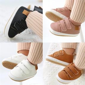 img 3 attached to 👟 BESIKIM Baby Walker Shoes: Anti-Slip Soft Sole Sneakers for Infant Boys and Girls - Perfect Outdoor Crib Shoes for Newborns and Toddlers