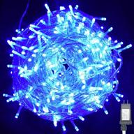 🔵 blue vofler string lights - 300 leds, ul listed, weatherproof, 8 modes - perfect decorative lighting for bedroom, patio, indoor/outdoor, home, kids, halloween, christmas, xmas tree, holiday party - 100 ft/30m логотип